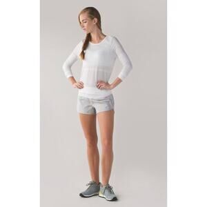 Lululemon Run Speed Short Metallic Light Pink & Gray 2-Way Stretch‎ Size 10